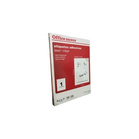 ETIQUETA LASER INKJET CARTA CON 100 PIEZAS