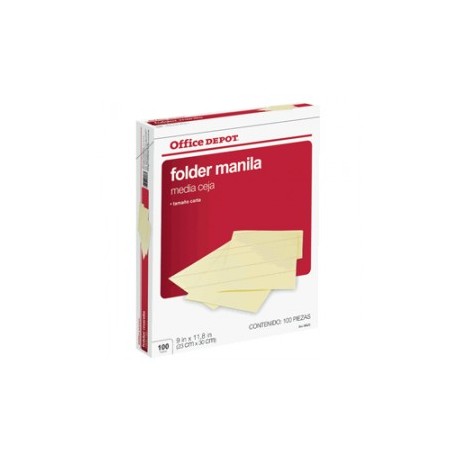 FOLDER CARTA COFFICE DEPOT MANILA CON 100 PIEZAS