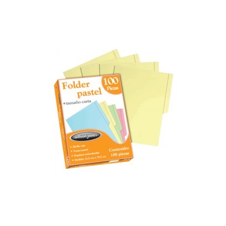 FOLDER CARTA ACCO AMARILLO CON 100 PIEZAS