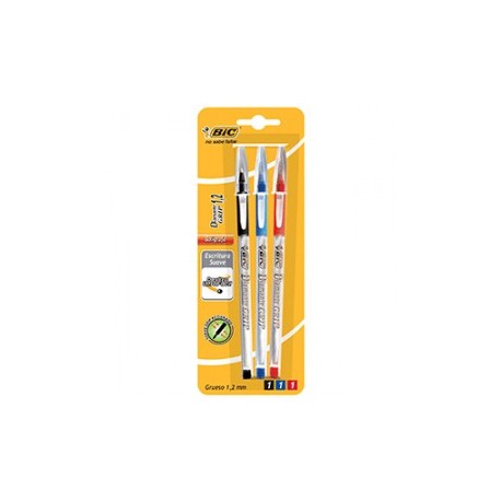 BOLIGRAFO BIC DIAMANTE CON GRIP COLS SURTIDOS C/3