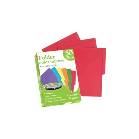 FOLDER CARTA ACCO ROJO CON 50 PIEZAS