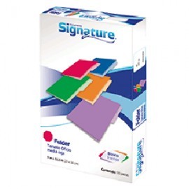 FOLDER OFICIO SIGNATURE ROJO CON 50 PIEZAS