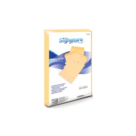 SOBRE DE PAPEL SIGNATURE CARTA CON 25 PIEZAS