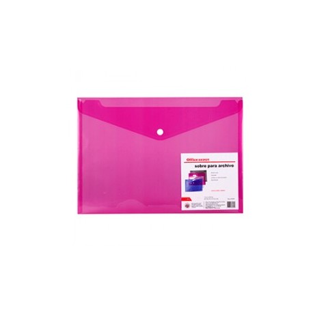 SOBRE DE PLASTICO CARTA OFFICE DEPOT CON BOTON