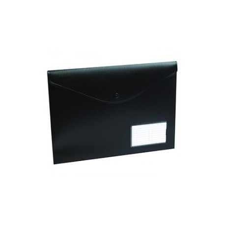 SOBRE DE PLASTICO CARTA REDTOP CON BROCHE NEGRO