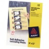 MICA AUTOADHERIBLE AVERY CART 9X12 CON 10 PIEZAS