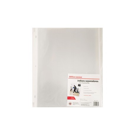 INDICE Y PROTECTOR DE HOJAS OFFICE DEPOT 8 DIV