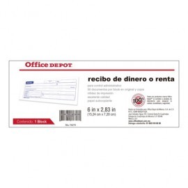 RECIBO DE DINERO O RENTA 50 HOJAS ORIGINAL Y COPIA