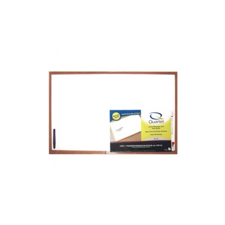 PIZARRON QUARTET BLANCO MARCO DE MADERA 60 X 90 CM