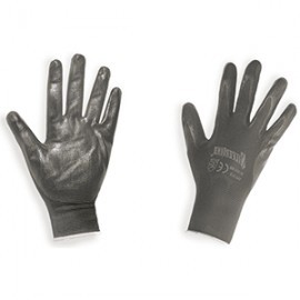 GUANTE NEGRO SILVERLINE PALMA DE NITRILO No9 NYLON1