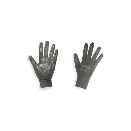 GUANTE NEGRO SILVERLINE PALMA DE NITRILO No9 NYLON1