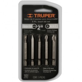 JUEGO DE 5 PUNTAS PARA DESARMADOR MARCA TRUPER