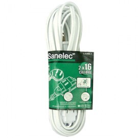 EXTENSION SANELEC DOMESTICA 2X16 6.1 METROS BLANCA