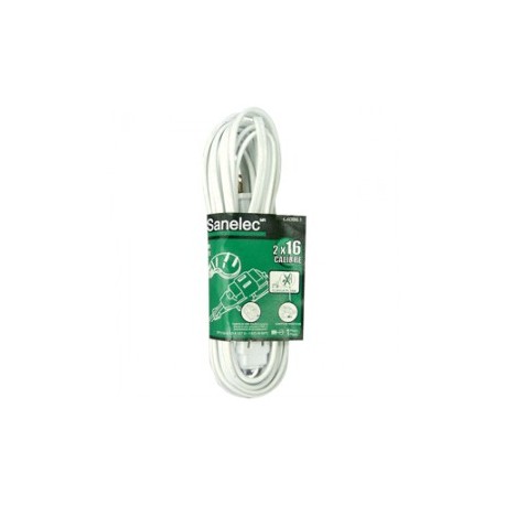 EXTENSION SANELEC DOMESTICA 2X16 6.1 METROS BLANCA