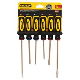 DESARMADORES STANLEY CON RACK PAQUETE CON 6 PIEZAS