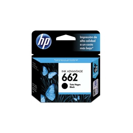 CARTUCHO ORIGINAL DE TINTA NEGRA HP 662 (CZ103AL)