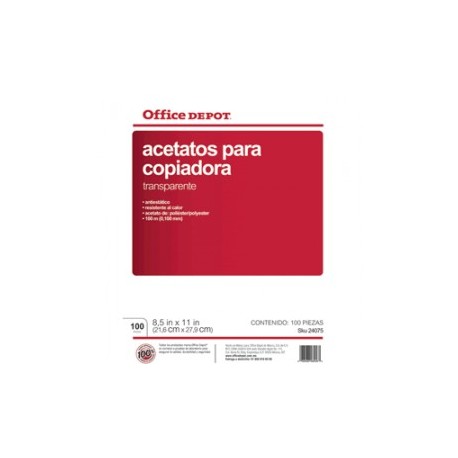 ACETATO PARA COPIADORA AOD CP OFFICE DEPOT CON 100