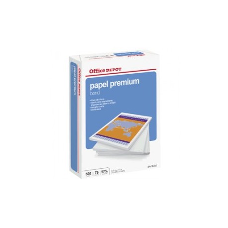 PAPEL PREMIUM CARTA OFFICE DEPOT RESMA CON 500