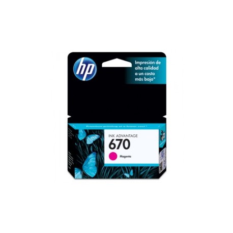 CARTUCHO DE TINTA MAGENTA HP 670 (CZ115AL)