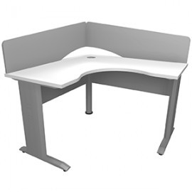 ESCRITORIO GCM EN FORMA DE ESQUINERO CON MAMPARA