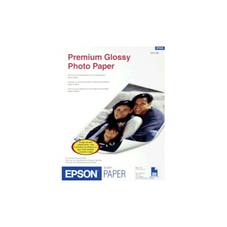 PAPEL FOTOGRAFICO PREMIUM SATINADO 20 HOJAS EPSON