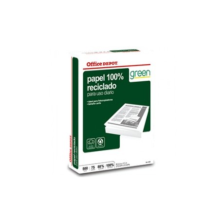RESMA PAPEL RECICLADO 100 OFFICE DEPOT CARTA