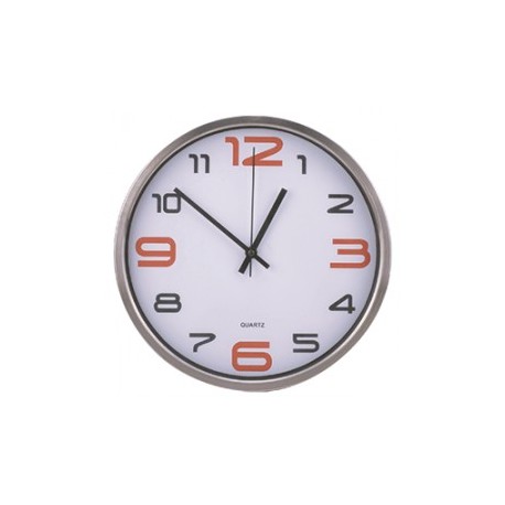 RELOJ DE PARED FRAGMENTS MARCO ACERO FONDO BLANCO