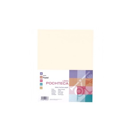 PAPEL PASTEL CREMA CARTA CON 100 HOJAS POCHTECA