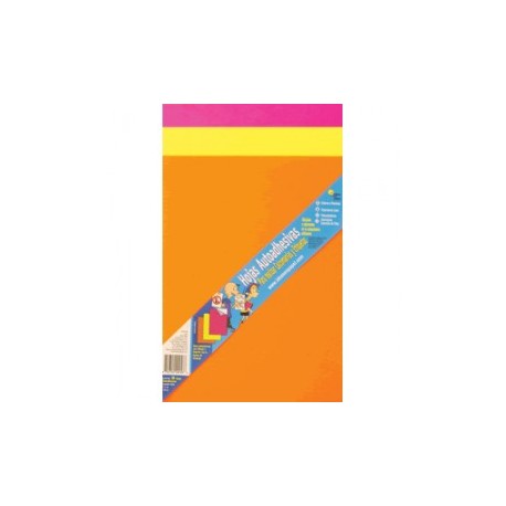 PAPEL AUTOADHERIBLE COLORES CARTA CON 36 HOJAS