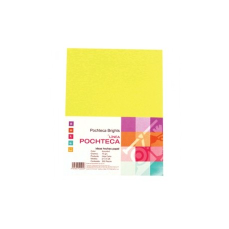 PAPEL BRIGHT YELLOW NEON CARTA 100 HOJAS POCHTECA
