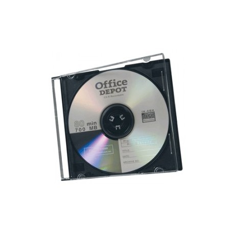 ESTUCHE DELGADO PARA CD/DVD OFFICE DEPOT CON 40 PZ