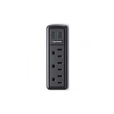 SUPRESOR CYBERPOWER 918 DE 3 ENTRADAS CON 2 USB