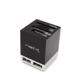 HUB USB 2.0 SPECTRA (3 PUERTOS, LECTOR TARJETAS)
