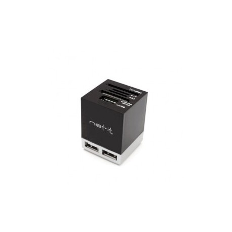HUB USB 2.0 SPECTRA (3 PUERTOS, LECTOR TARJETAS)