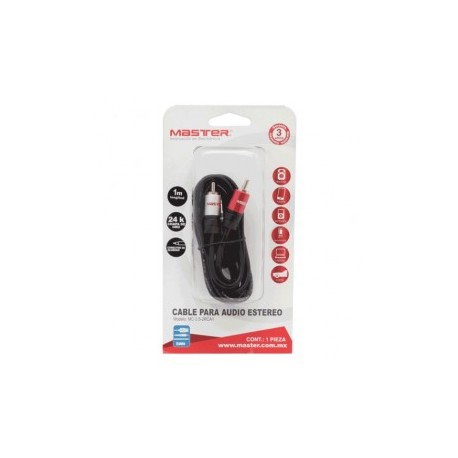 CABLE 3.5MM A RCA MASTER (1 MT)