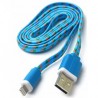 CABLE USB A LIGHTNING SPECTRA (1 MT, FLAT TEJIDO)