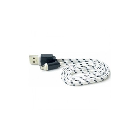 CABLE USB A MICRO USB SPECTRA (1 MT, FLAT TEJIDO)