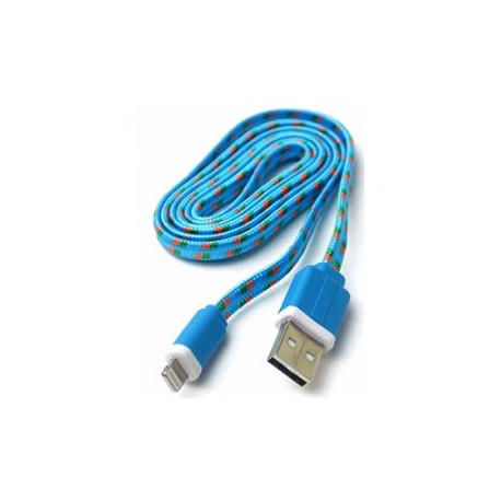 CABLE USB A LIGHTNING SPECTRA (1 MT, FLAT TEJIDO)