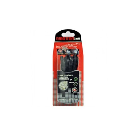 CABLE TELEFONICO PLANO MASTER 7.0M NEGRO