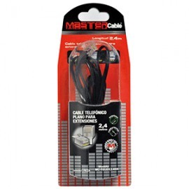 CABLE TELEFONICO MASTER PLANO 2.4 METROS NEGRO
