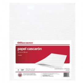 PAPEL CASCARON 4 CUARTOS PAQUETE CON 4 OFFICE DEPOT