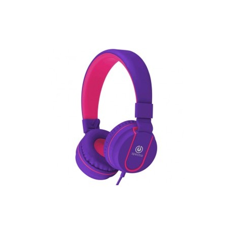 AUDIFONOS ONEAR PARA NINOS COLOR MORADO CON ROSA