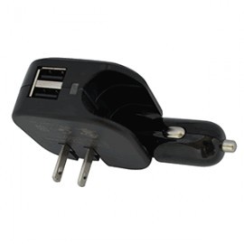 CARGADOR 2 EN 1 SMARTECH 2.1A (CASA/AUTO)