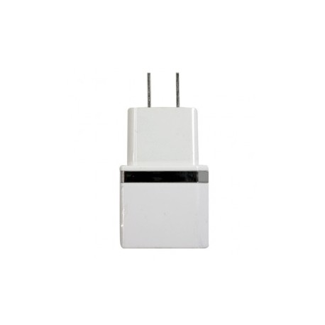 CARGADOR DUAL USB PARED BLANCO