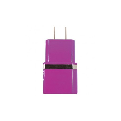 CARGADOR DUAL USB PARED MOR
