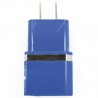 CARGADOR DUAL USB PARED AZUL