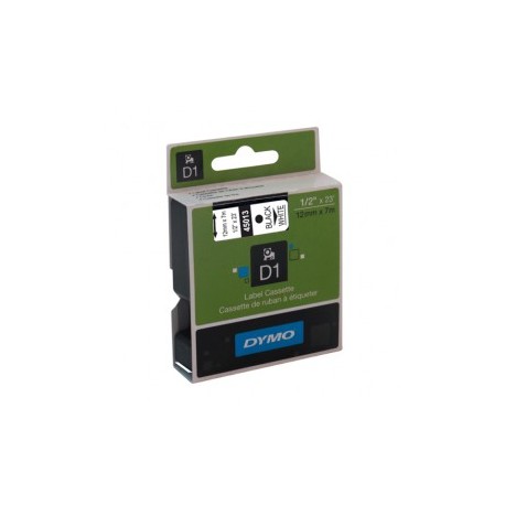 CINTA DYMO IR NEGRO/BLANCO 12MM