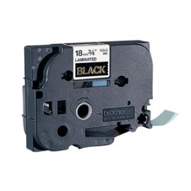 CINTA BROTHER TZ NEGRO/BLANCO 3/4 18MM