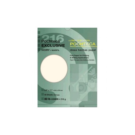 PAPEL EXCLUSIVE MARFIL 216 GR CON 50 POCHTECA