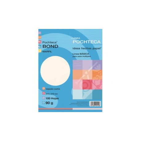 PAPEL BOND MARFIL 90 GR CARTA POCHTECA